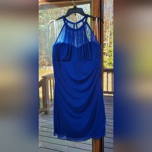 EUC David's Bridal Blue maxi dress